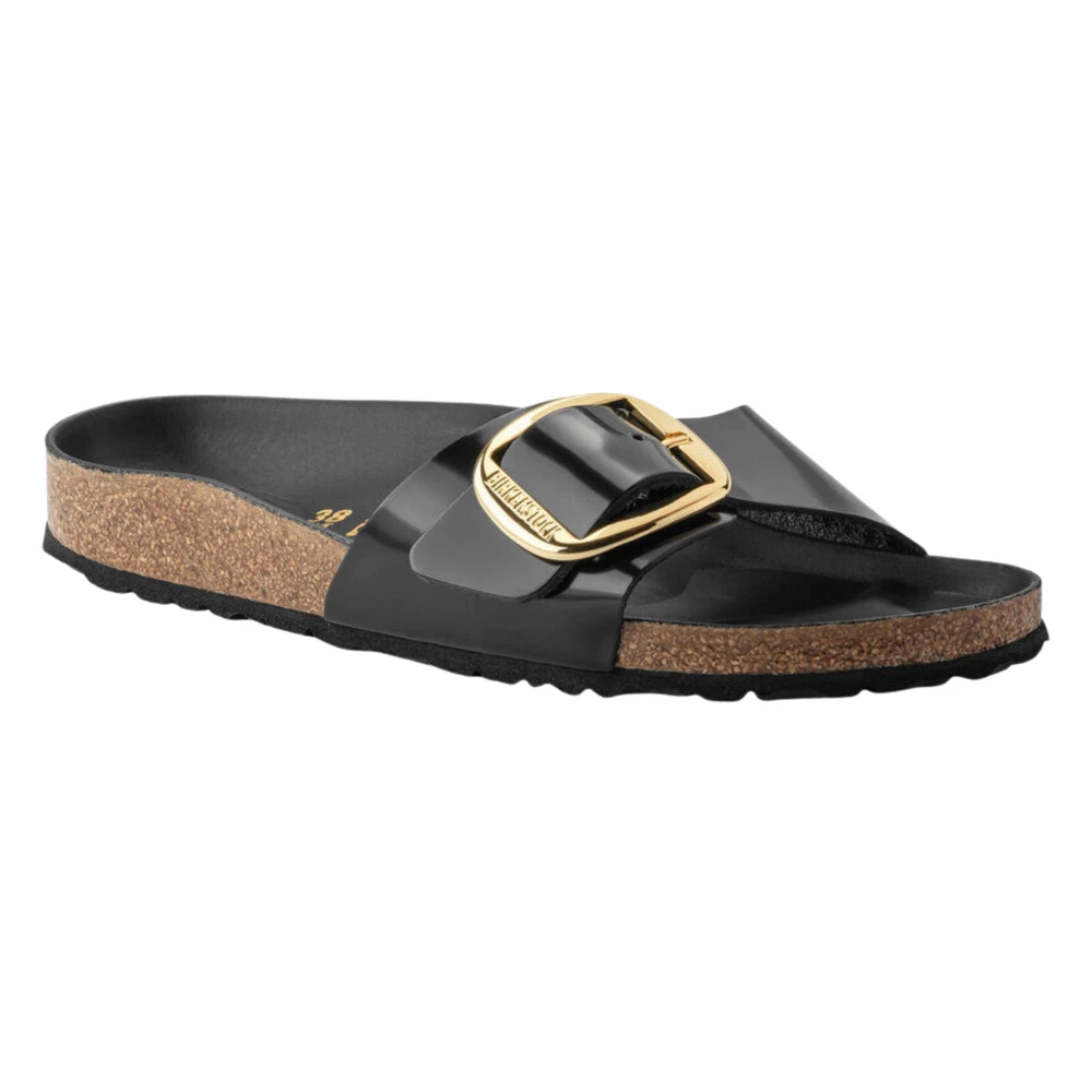 Birkenstock Big Buckle Vernice Sandaler Black, Dam