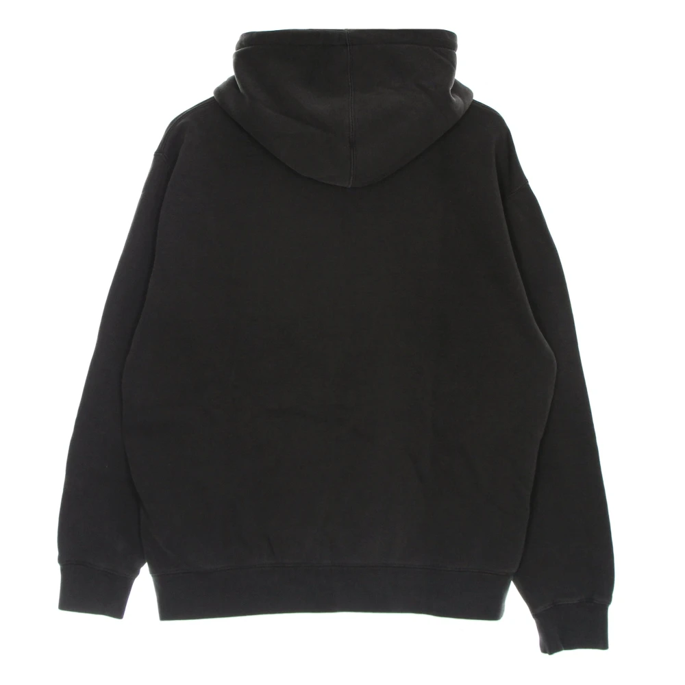 Obey Zwarte Heavyweight Pigment Geverfde Hoodie Black Heren