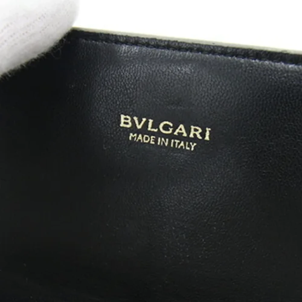 Bvlgari Vintage Pre-owned Leather wallets Gray Dames