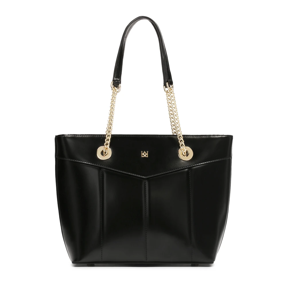 Kazar Zwarte handtas met lange schouderbanden Black Dames