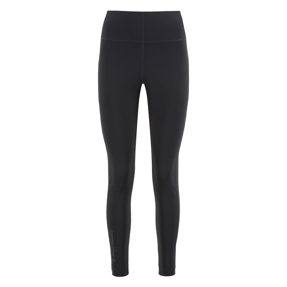 Moncler Women's Black Training Trousers & Tights, S, Technical Jersey Leggings