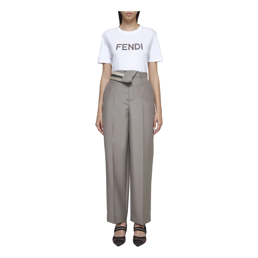 Fendi Vrijetijdskleding Capsule T-shirts en Polos White Dames