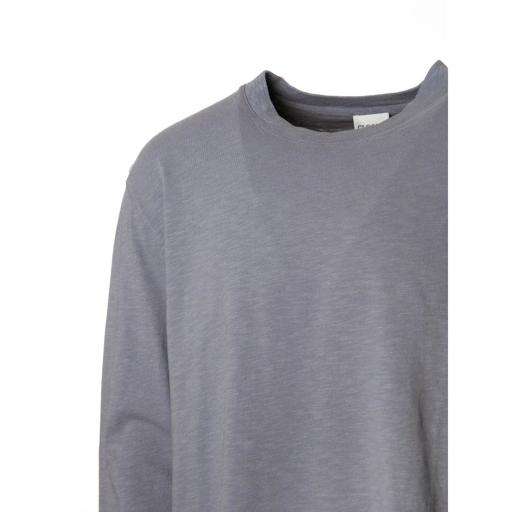 closed Geribbeld Longsleeve Monogram Borduurwerk Gray Heren
