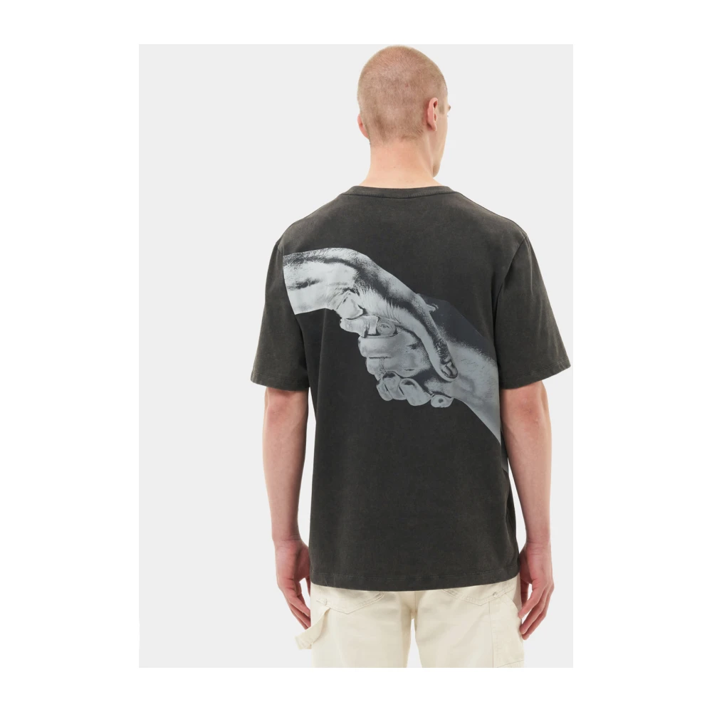 Filling Pieces T-shirt Handshake Vintage Black Heren