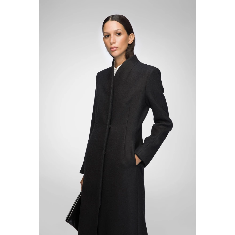 Vespucci by VSP Margaux Zwarte wollen jas Black Dames