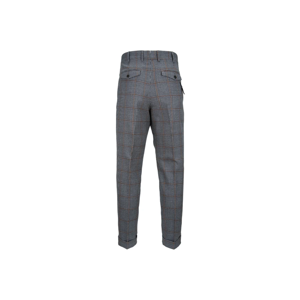 PT Torino Heren wollen broek met knoop rits haak Gray Heren