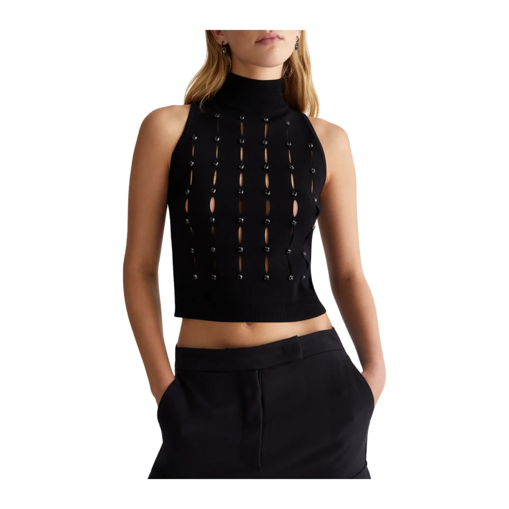Liu Jo Zwarte trui met stijl cf4083 ma81o Black Dames