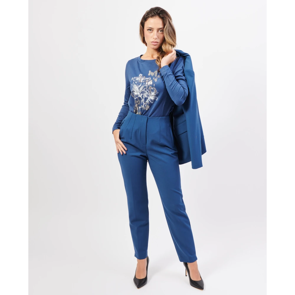 Gerry Weber Blauwe Casual Broek voor Speciale Gelegenheden Blue Dames