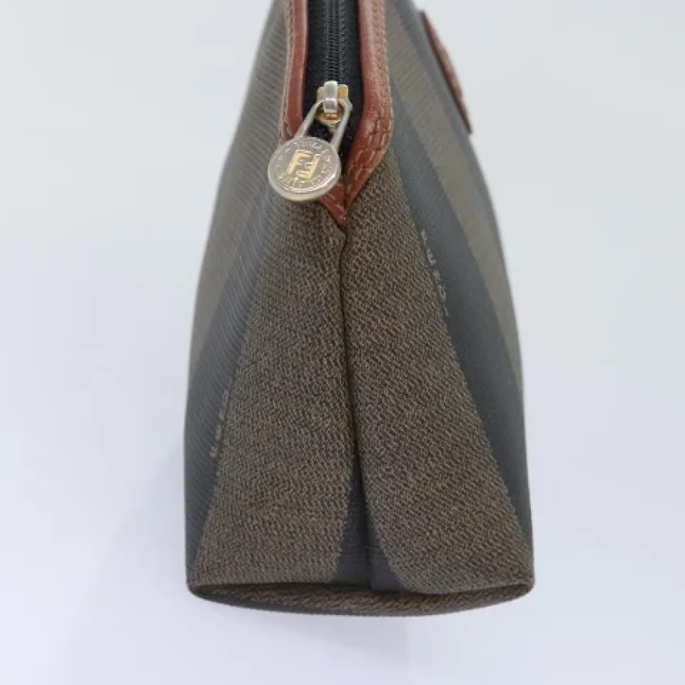 Fendi Vintage Pre-owned Canvas clutches Brown Dames
