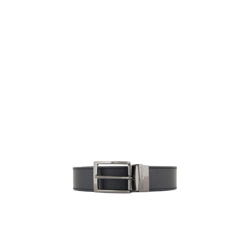 Emporio Armani Black Tumši Zila Abpusēji Nēsājama Josta - Male - Belts - One Size - Accessories