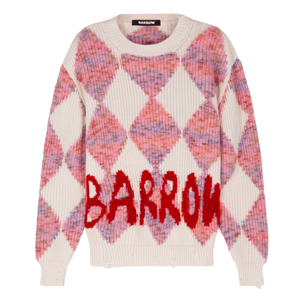 Barrow Abstract Multicolor Sweater met Logo Multicolor Heren