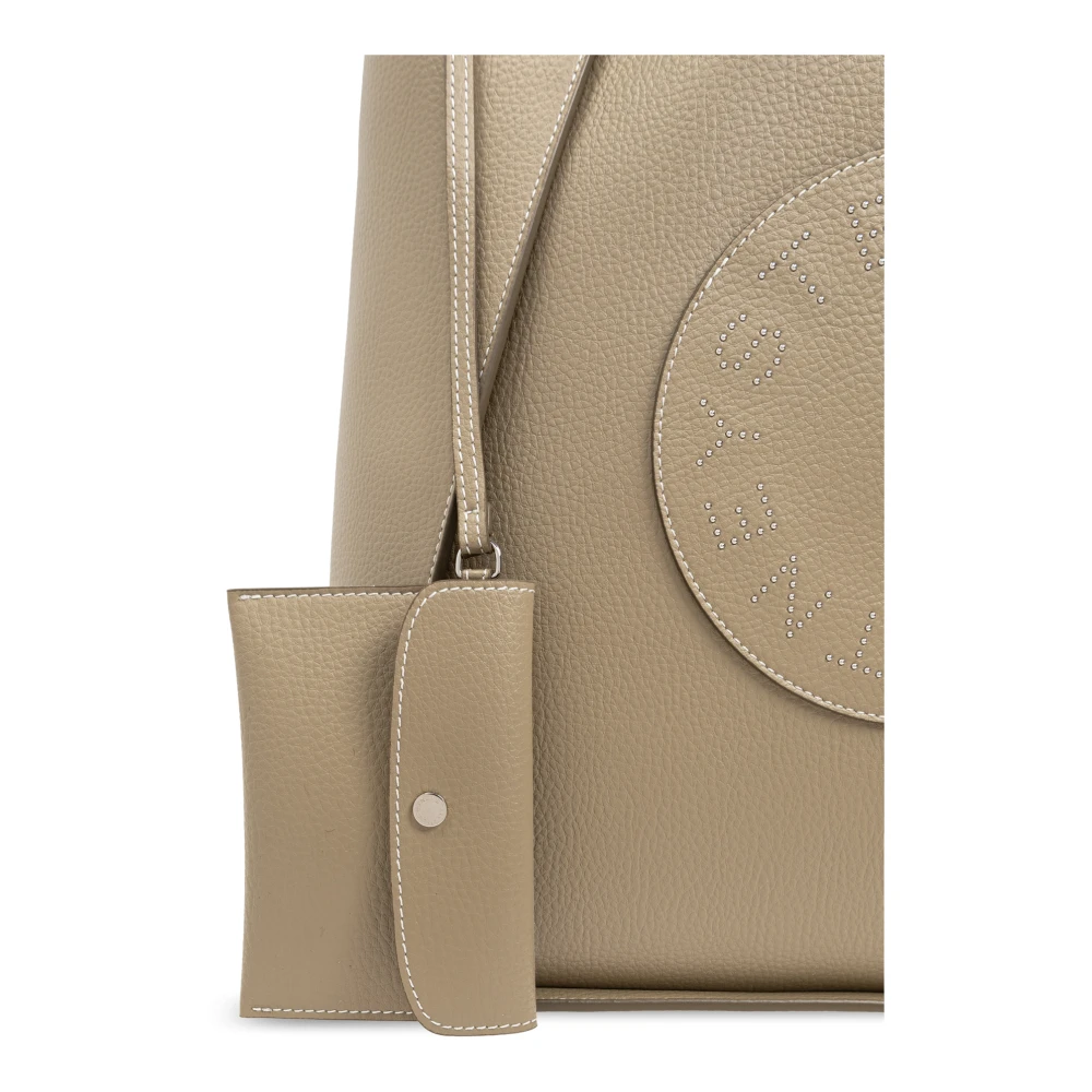 Stella Mccartney Vegan leren shopper tas Logo Beige Dames