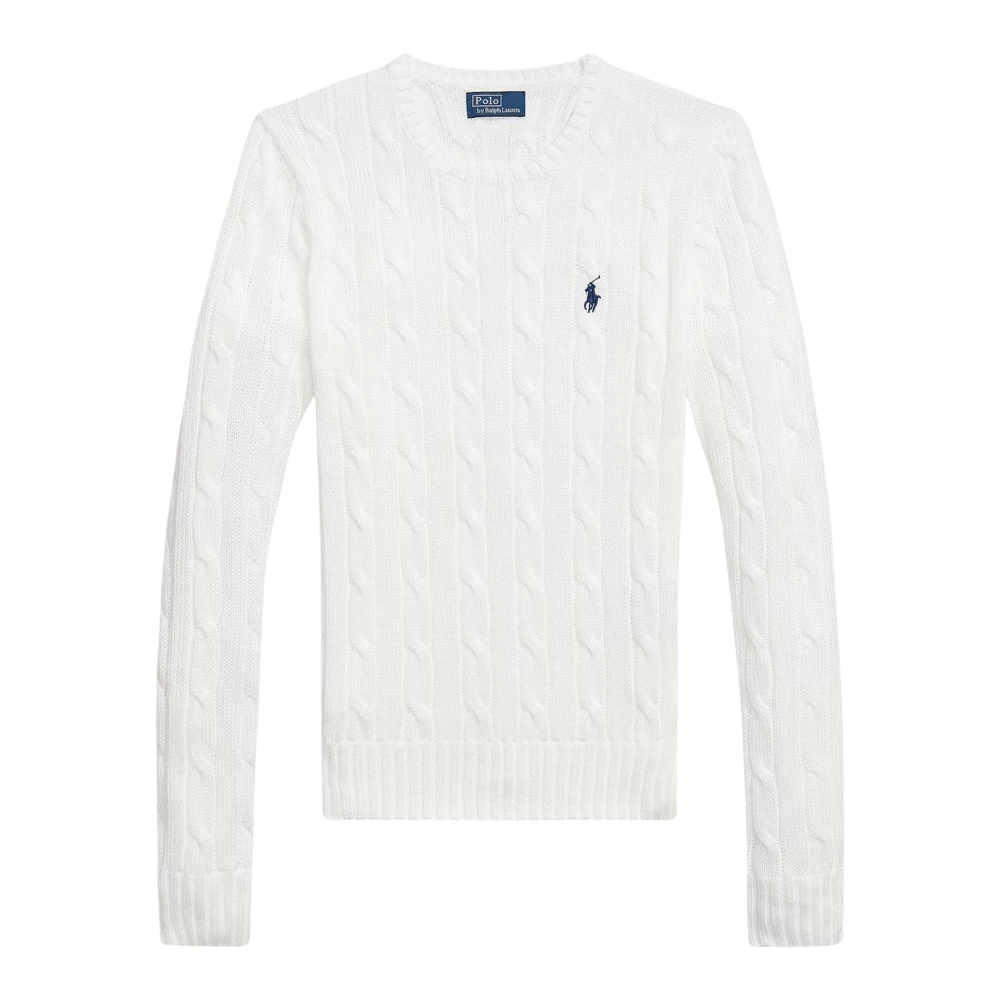 Polo Ralph Lauren Women's White Round-Neck Knitwear