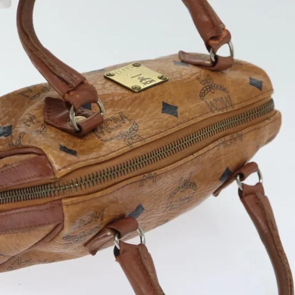MCM Pre-owned Leather handbags Brown Dames