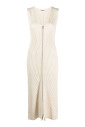 robe-midi-en-maille-cotelee-a-col-en-v