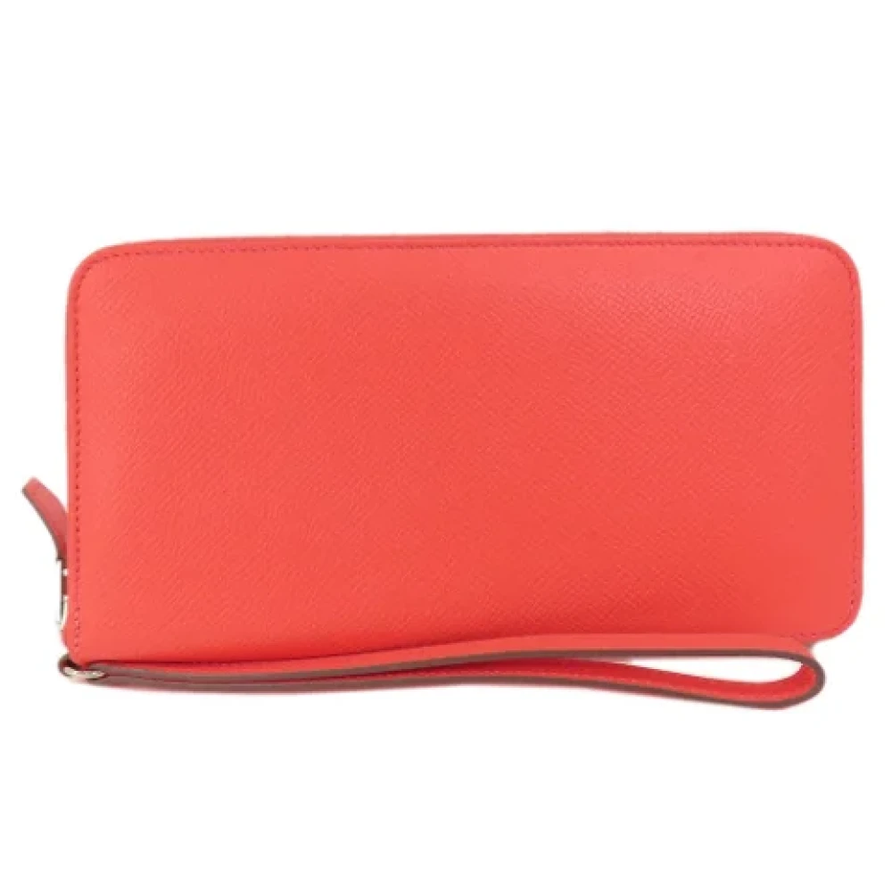 Hermès Vintage Pre-owned Canvas wallets Red Dames