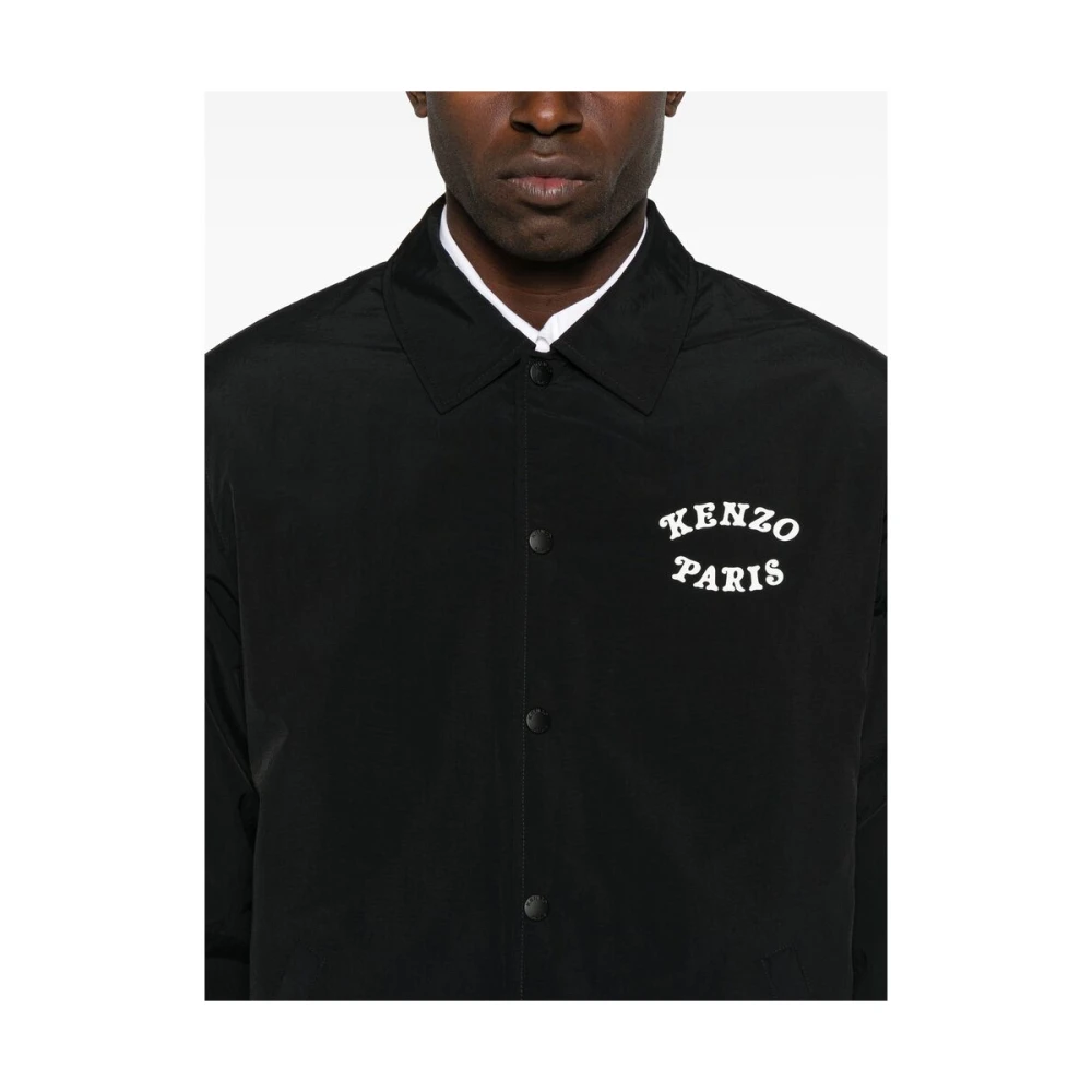 Kenzo Zwart Logo Print Vest Black Heren