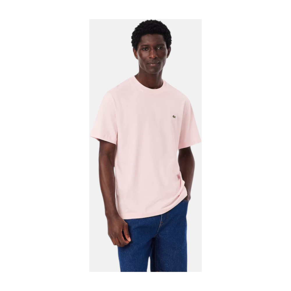 Lacoste Iconisch Roze Katoenen T-shirt Pink Heren