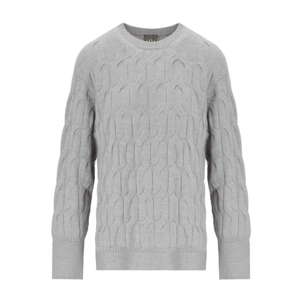Max Mara Women's Gray Quid Crewneck Jumper - Round-Neck Knitwear - M - Knitwear