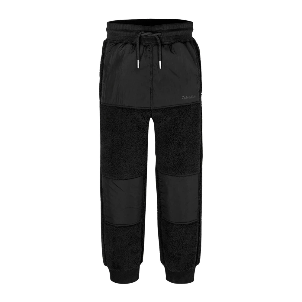 Calvin Klein Svarta Fleece Jogger Byxor Black, Pojke