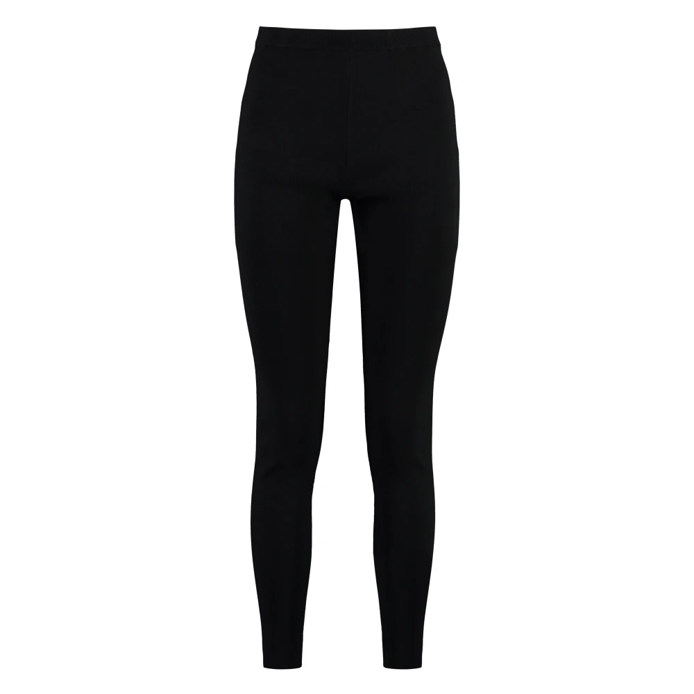 Yves Salomon Ribbed High-Waist Leggings Black Dames