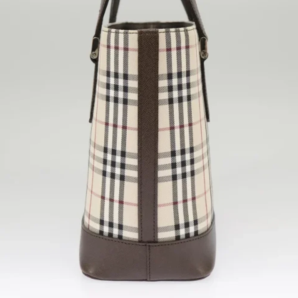 Burberry Vintage Pre-owned Canvas handbags Beige Dames