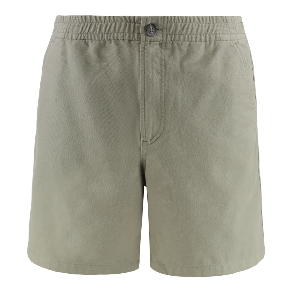 A.p.c. Men's Green Norris Cotton Bermuda Shorts - Casual Shorts - M - Shorts