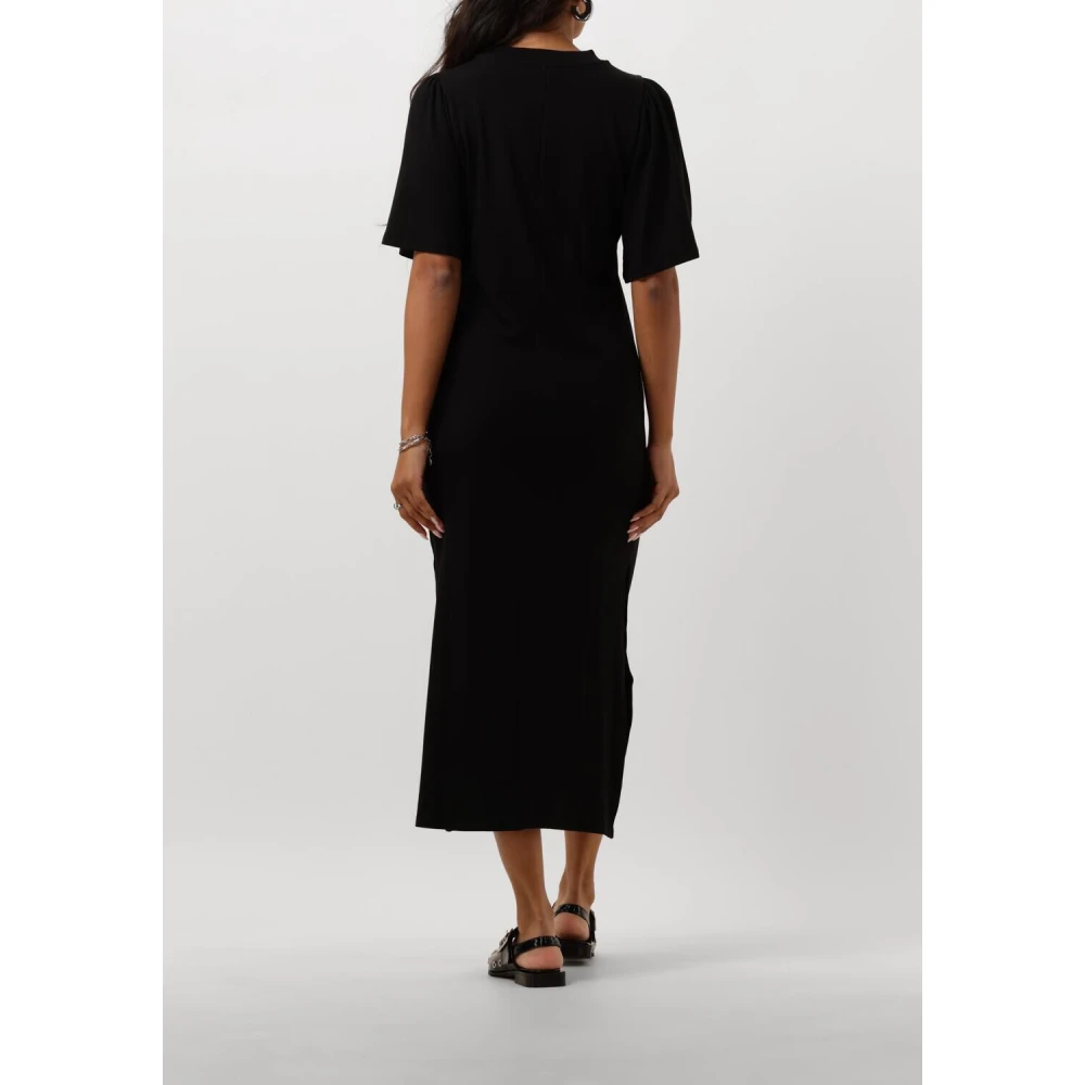 Bruuns Bazaar Elegante Zwarte Midi Jurk Black Dames