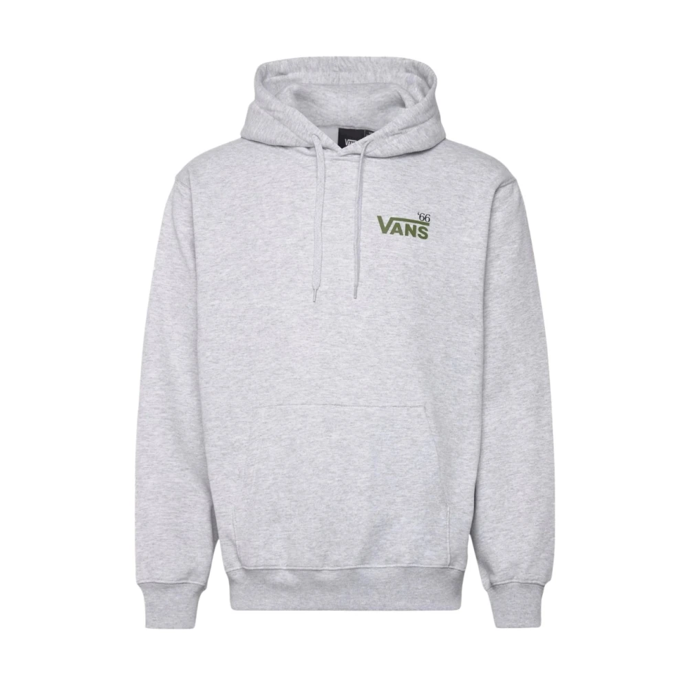 Vans Gedrukte Hoodie met Voorzak Gray Heren