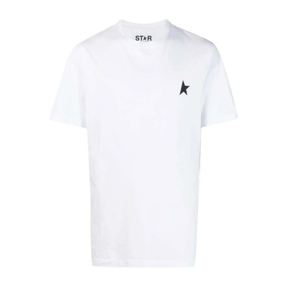 Golden Goose Wit Star Logo T-shirt White Heren