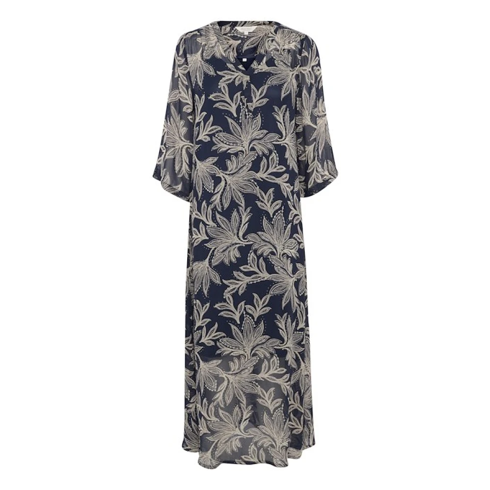 Part Two Multicolor Delicate Leaf Beritpw Dress - Female - Midi Dresses - 2XL - Dresses