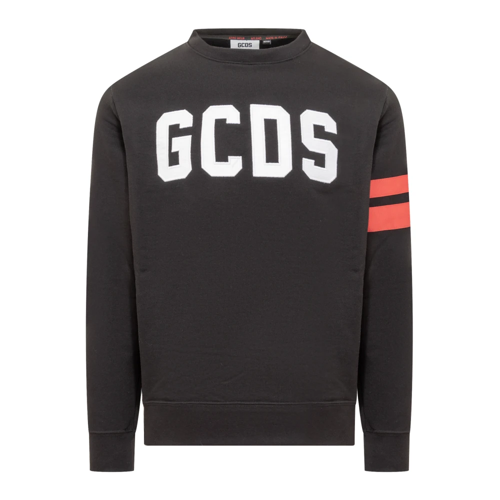 Gcds Logo Regular Crewneck Sweatshirt Black Heren