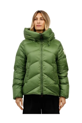 Kort glansig nylon Helsinki jacka