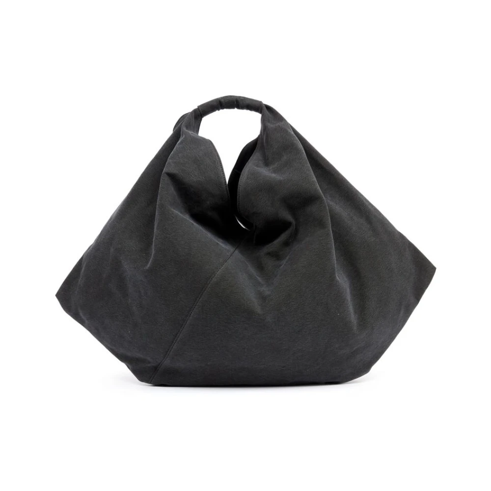 MM6 Maison Margiela Canvas Schoudertas met Gedrapeerd Detail Gray Dames