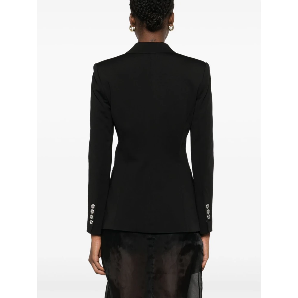 pinko Zwarte Geknoopte Jas met Klepzakken Black Dames