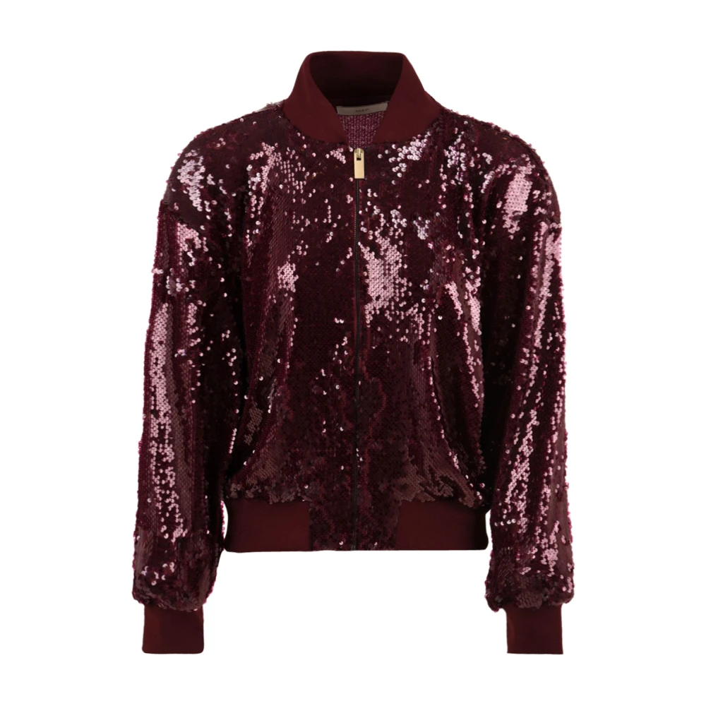 Akep Women's Red Sequin Bomber Jacket - Bomber Jackets - Xs - Jackets