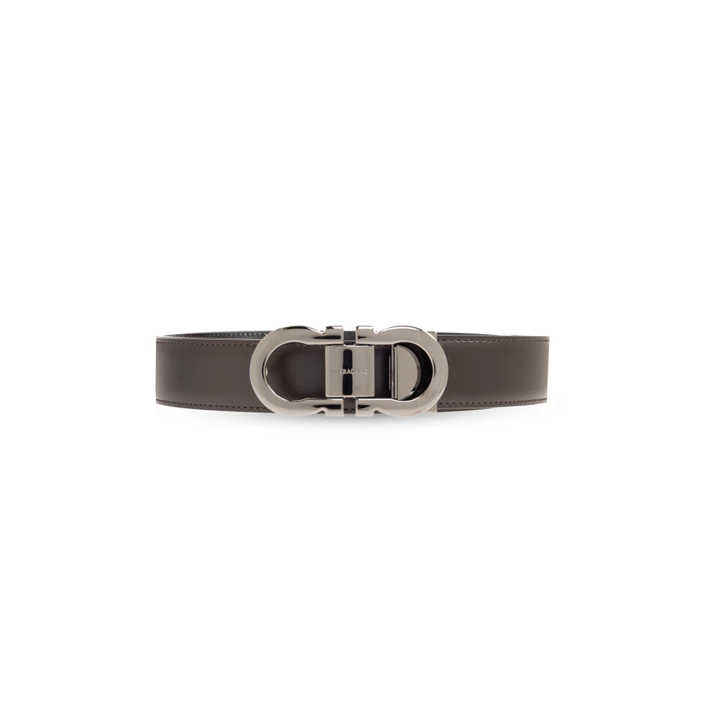 Ferragamo , Belts, Male, Brown, 110 Cm, Reversible Belt With Logo