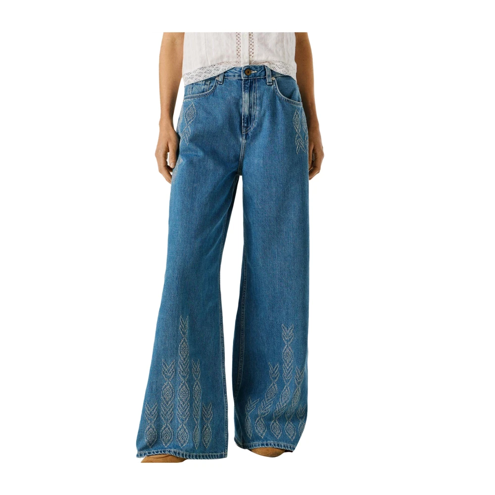 Pepe Jeans Women's Blue Jaimy Jeans - Wide Jeans - W28 - Jeans