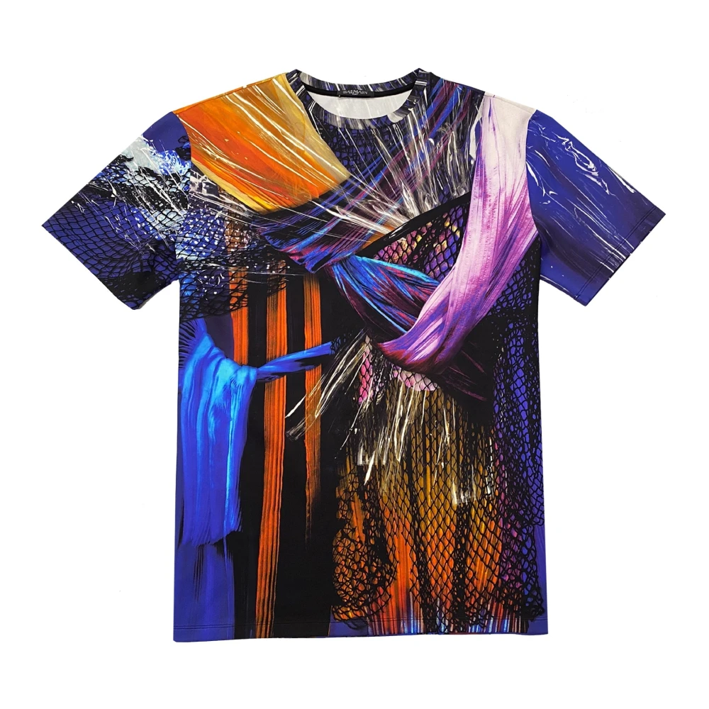 Balmain Bedrukt Oversized T-Shirt Multicolor Dames