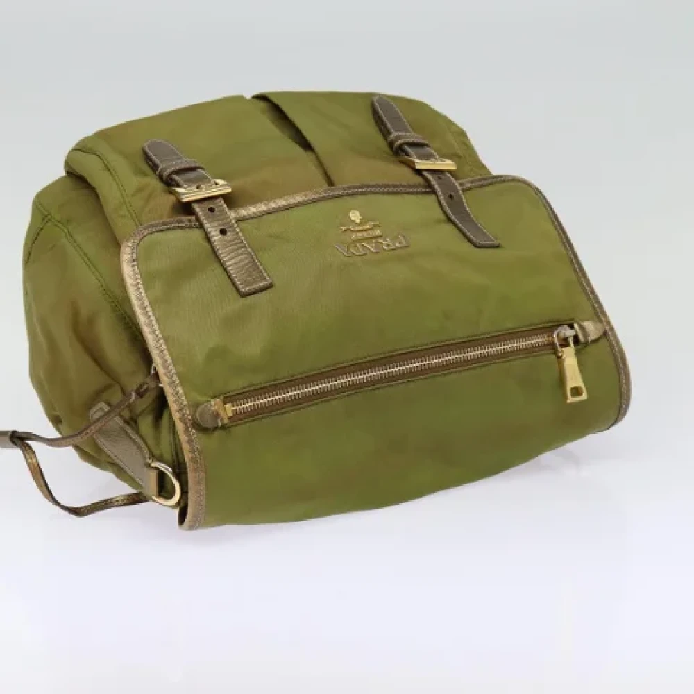 Prada Vintage Pre-owned Nylon shoulder-bags Brown Dames