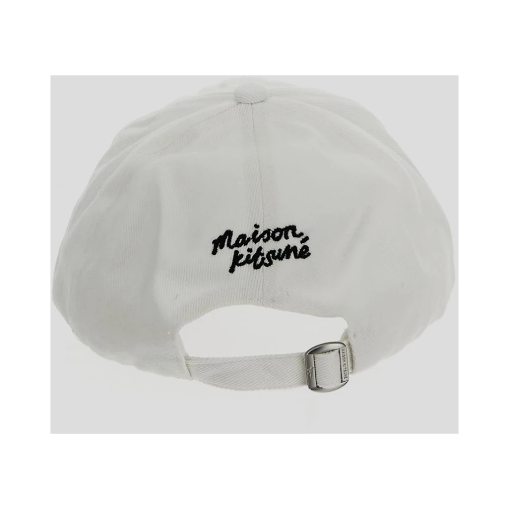 Maison Kitsuné Katoenen Fox Cap White Heren