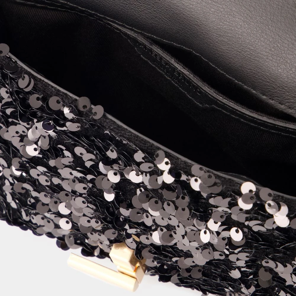 Vanessa Bruno Cotton Moon Crossbody Bag Black Dames