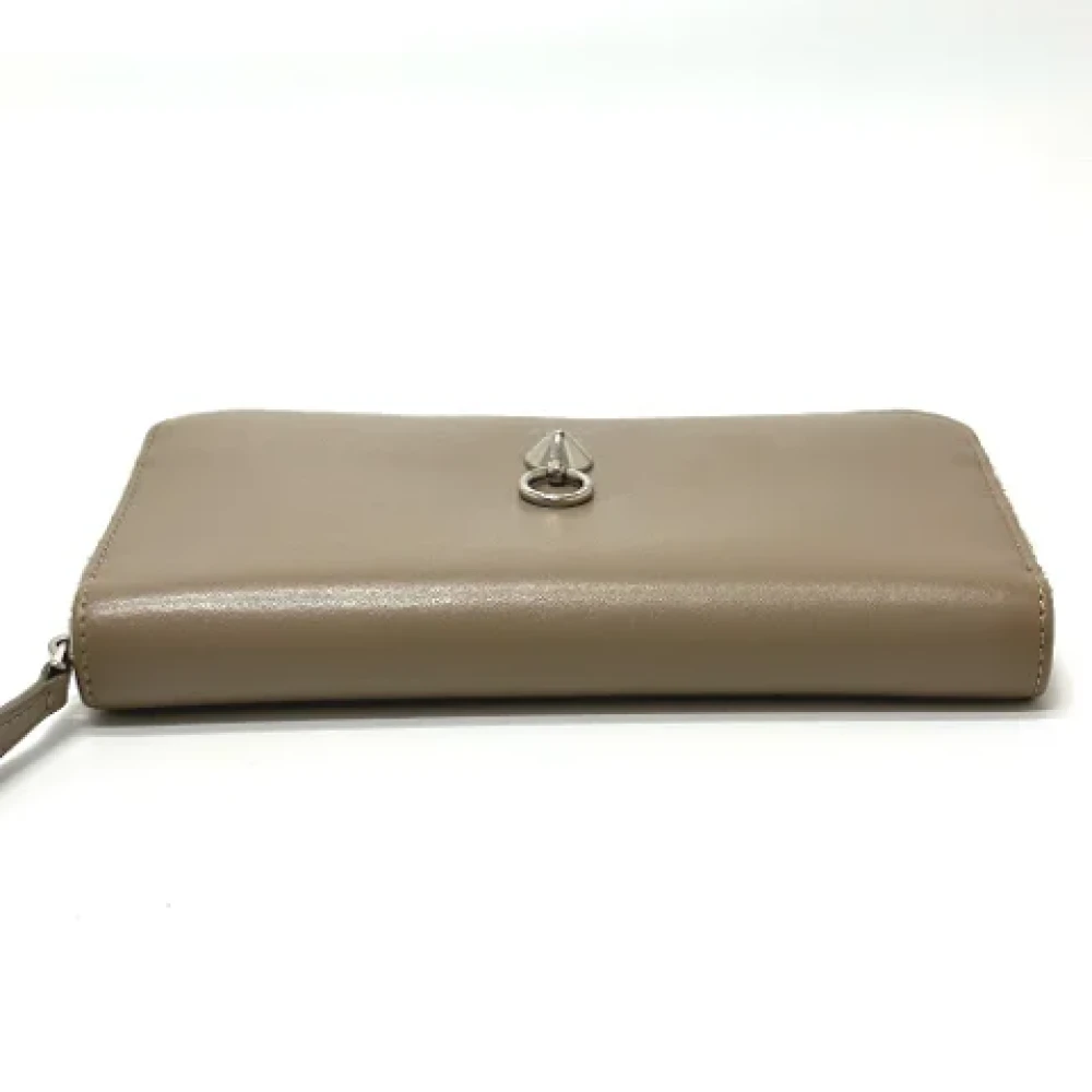 Fendi Vintage Pre-owned Leather wallets Beige Heren