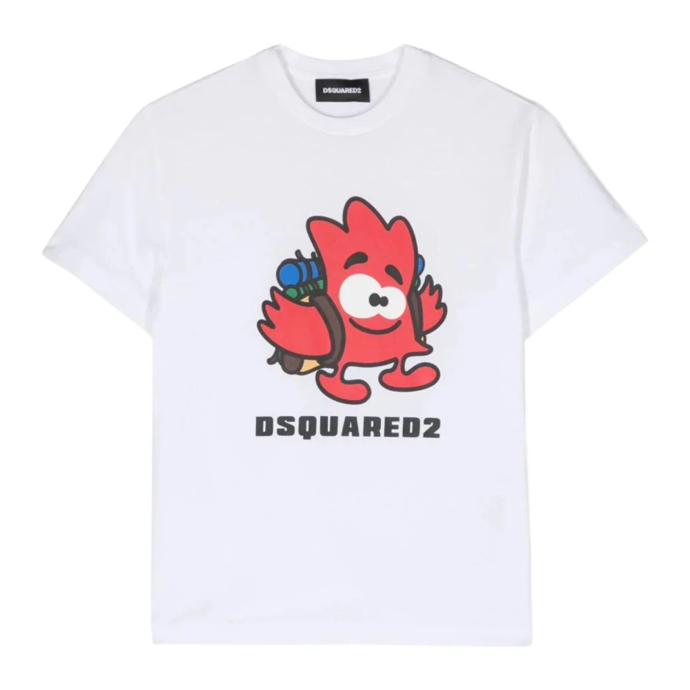 Dsquared2 Lönnblad Tryck T-shirt Vit White, Pojke