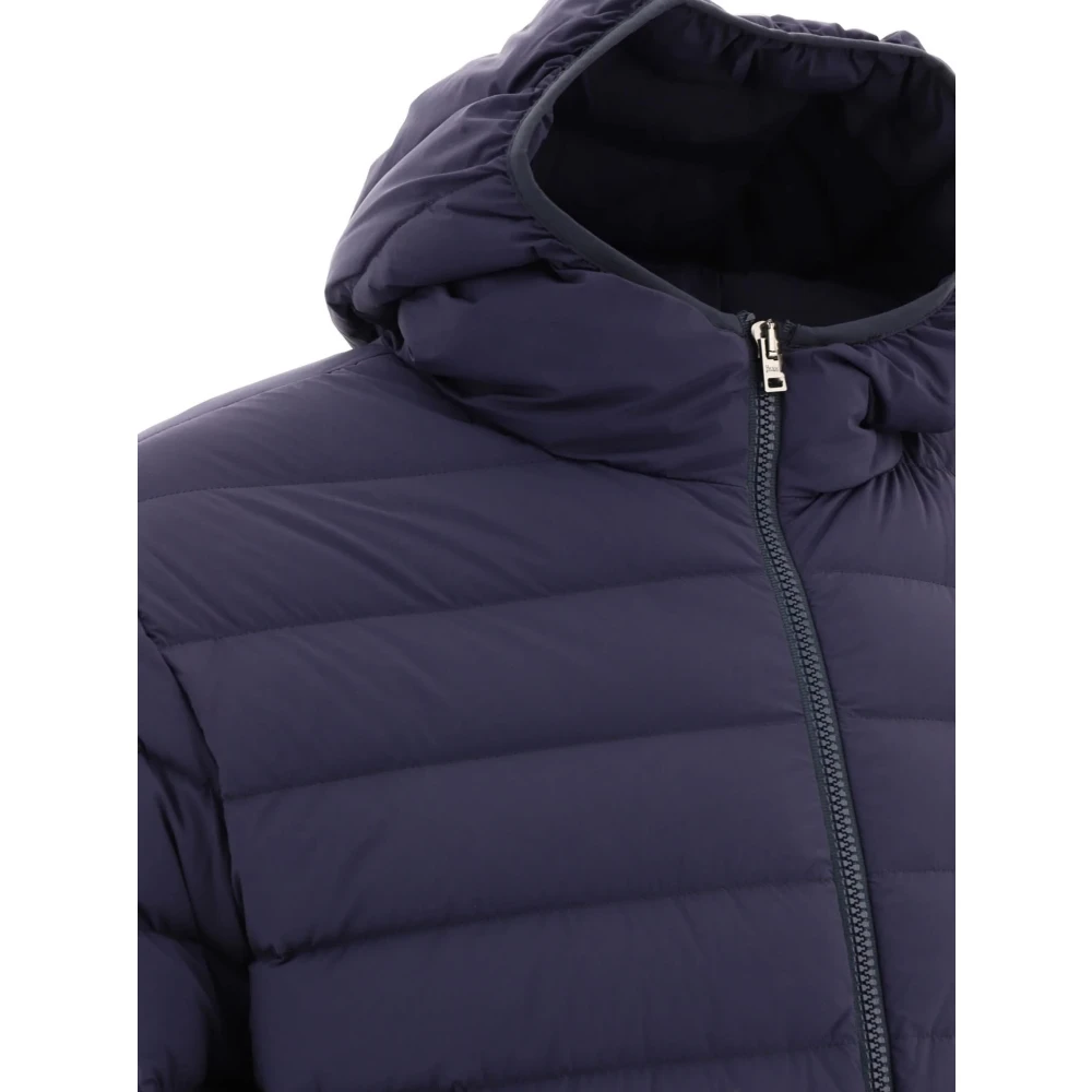 Herno Blauwe Piumino Jas Blue Heren