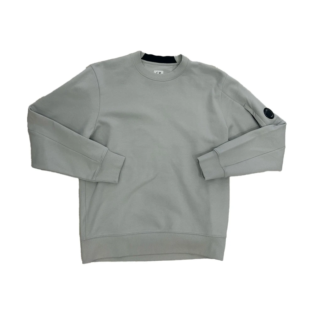 C.P. Company Diagonaal Fleece Crew Neck Sweatshirt Gray Heren