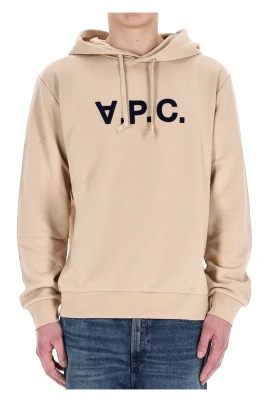 Beige Bomullströja med Centralt Logotyp