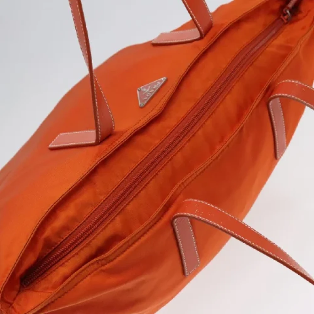 Prada Vintage Pre-owned Leather totes Orange Dames