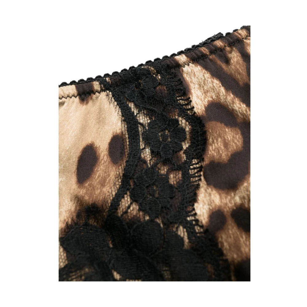 Dolce & Gabbana Luipaardprint Zijde Blend Ondergoed Multicolor Dames
