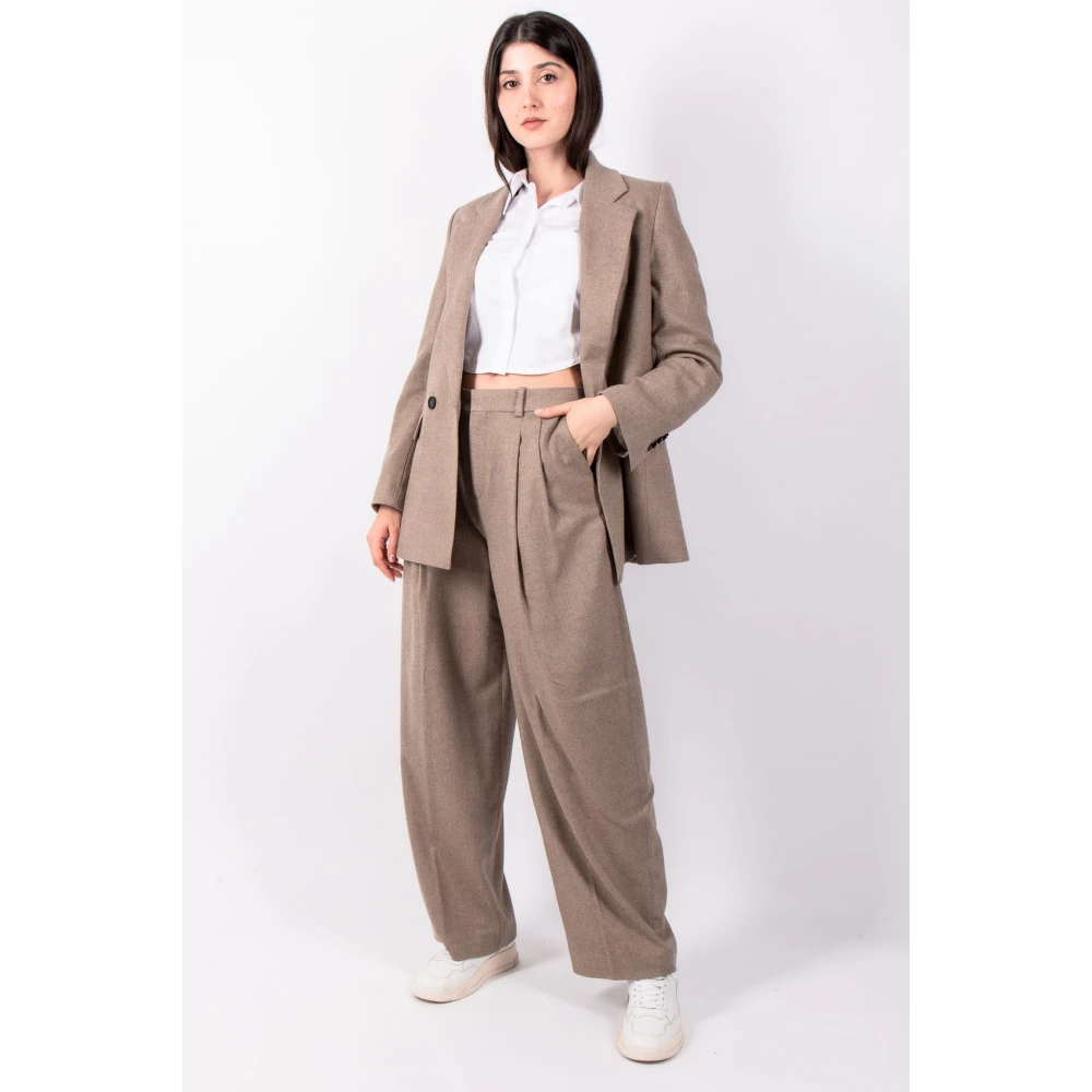drykorn Bruine Melange Ink Broek Brown Dames